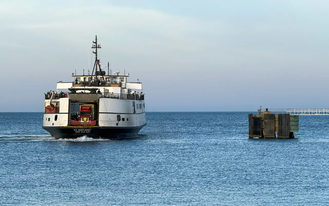 The ferry Nantucket off the Oak Bluffs terminal