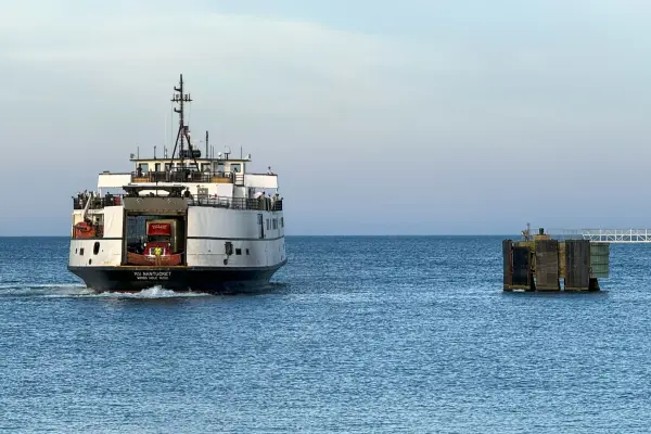 MV Nantucket heading out from Oak Bluffs