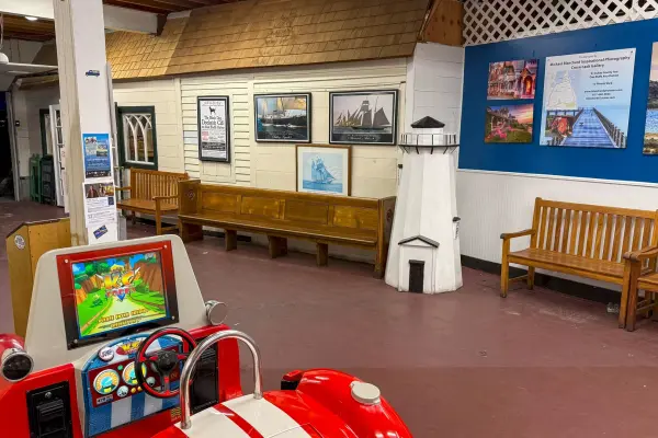 Waiting room at the Oak Bluffs ferry terminal