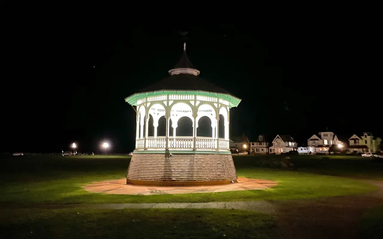 Ocean Park at night in Oak Bluffs on Martha’s Vineyard