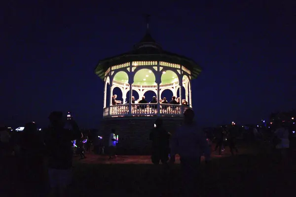 The Ocean Park bandstand at night