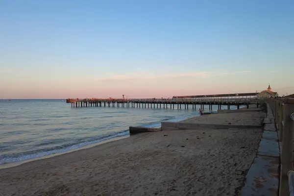 The Oak Bluffs pier at dusk