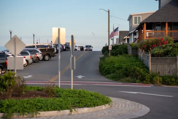Seaview Avenue rolling down toward the water