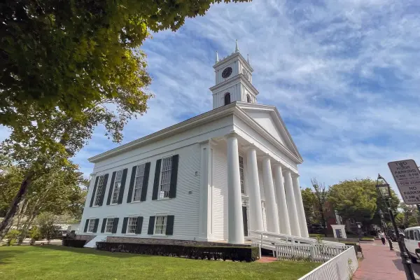 The Old Whaling Church and its clock tower, Edgartown