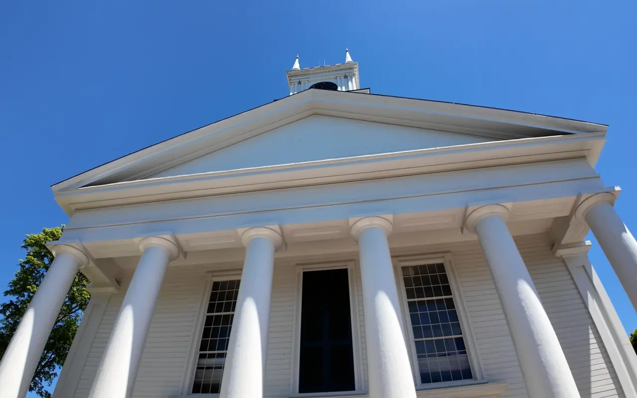 The Old Whaling Church on Main Street in Edgartown, Martha's Vineyard