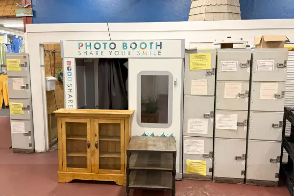 Photo booth inside the Oak Bluffs arcade