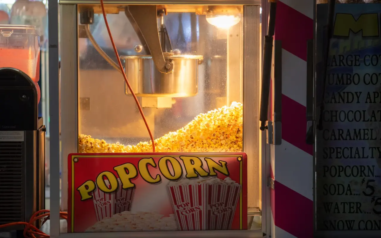Popcorn machine at a concession stand at the Martha's Vineyard Agricultural Fair