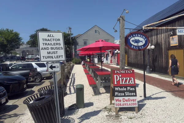 Porto Pizza on Water Street, Vineyard Haven, a minute from the ferry.