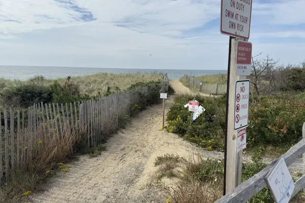 The top of Path #4 and its signpost