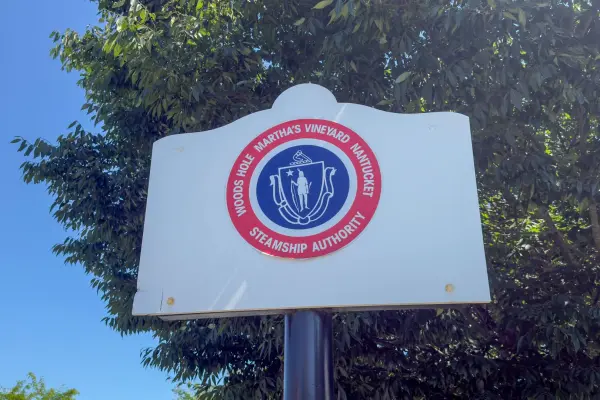 Steamship Authority sign at the Vineyard Haven ferry terminal
