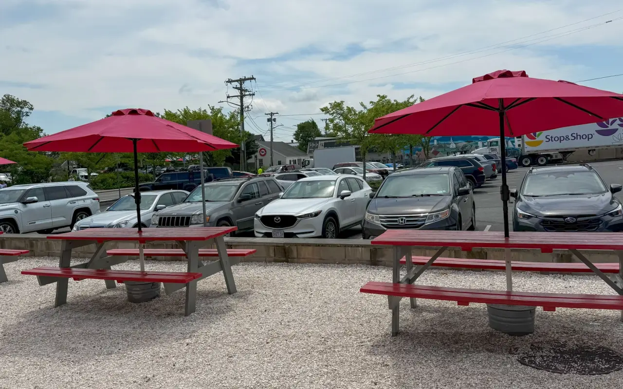 Stop & Shop parking lot near Five Corners in Vineyard Haven