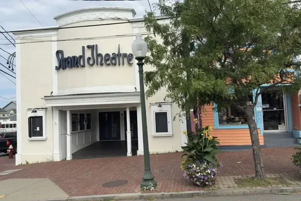 The Strand Theatre facade on Oak Bluffs Avenue