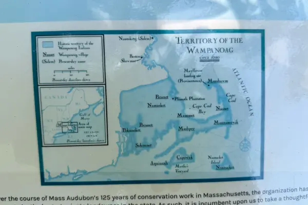 Territory of the Wampanoag interpretive map near the entrance