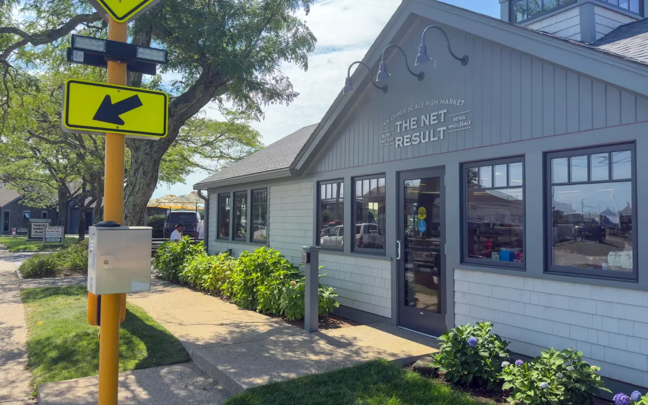 The Net Result fish market at Tisbury Marketplace in Vineyard Haven