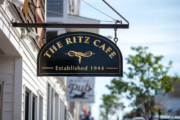 The Ritz Cafe sign, established 1944