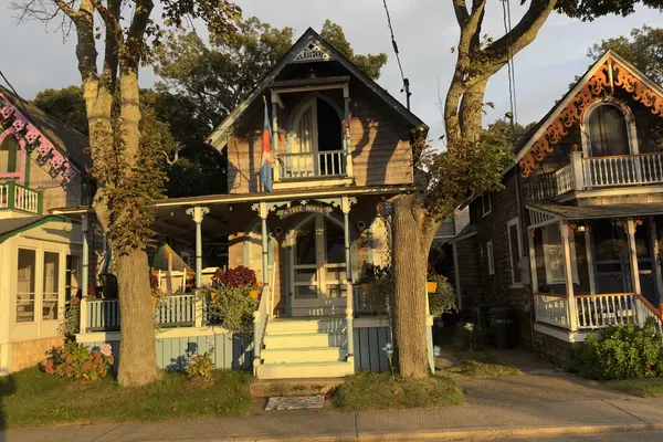 The Tree House, 1870, between its two oaks