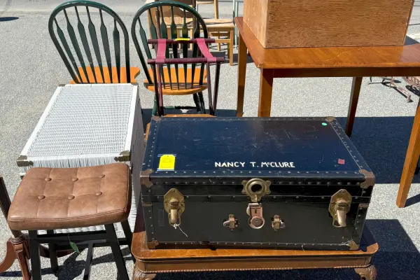 Antique chest at Chicken Alley Thrift Store, Vineyard Haven