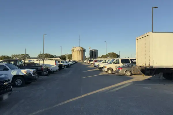 The Tisbury Park and Ride lot