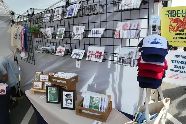 A print booth on Tivoli Day