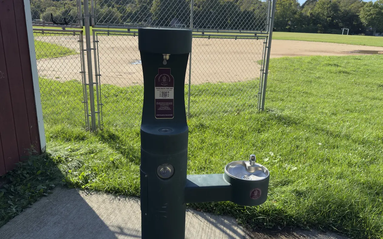 The Take Back the Tap refill station at the Veterans Park ballfield in Vineyard Haven