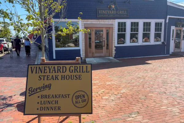 Vineyard Grill steak house in Vineyard Haven, serving breakfast, lunch and dinner