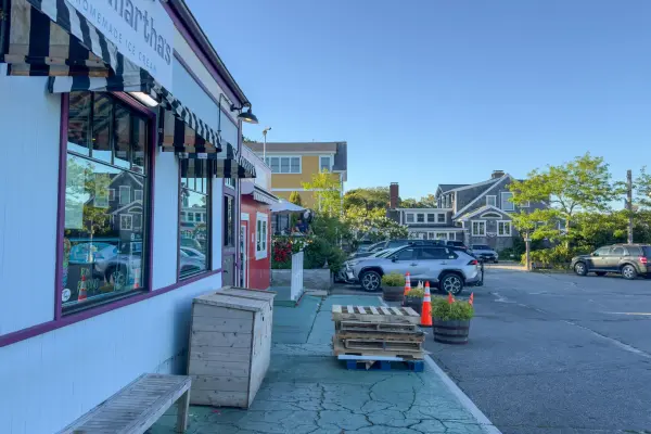 Mad Martha's Vineyard Haven shop on a bright August morning.
