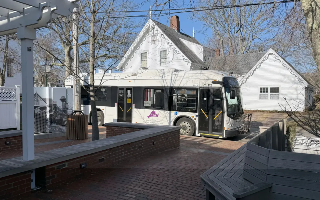 VTA public transit bus in Edgartown, Martha's Vineyard