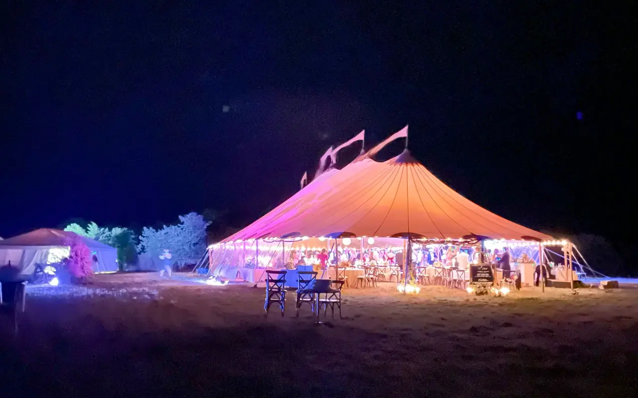 A wedding tent on Martha’s Vineyard