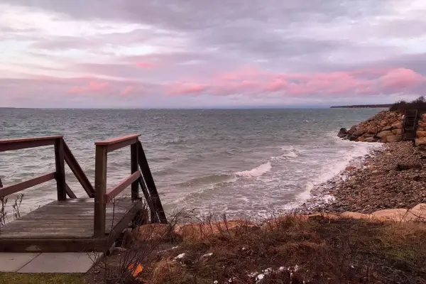 Sunset stairs in West Tisbury