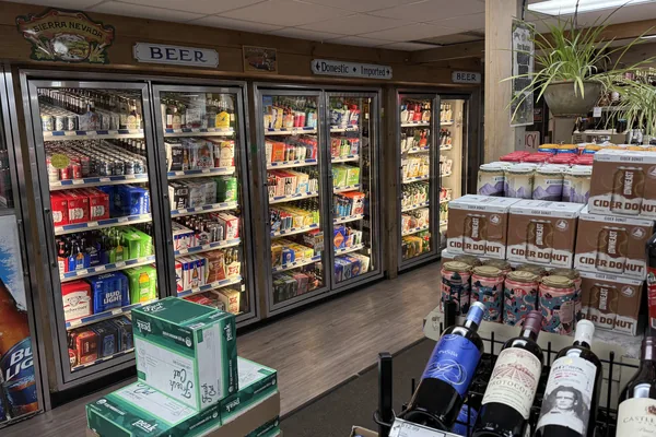 The beer wall inside Your Market.