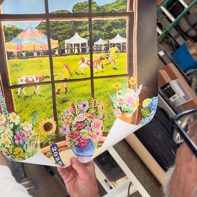 This year’s Ag Fair poster, fresh off the roll. August 13th through the 16th up in West Tisbury.Vis...