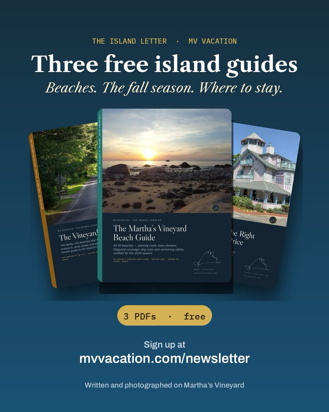 Three free island guides: the beaches, the fall season, where to stay. All 20 beaches with parking a...