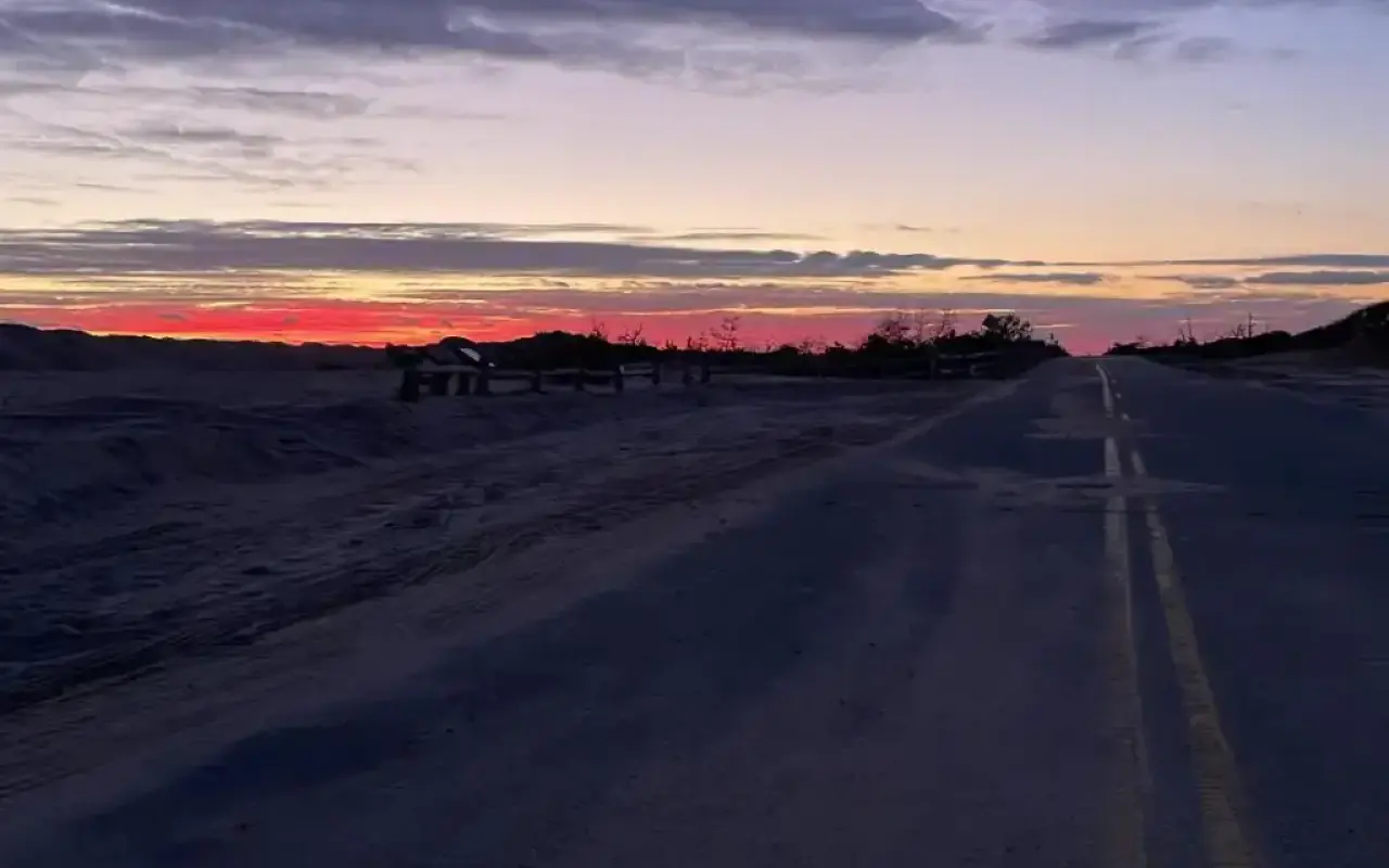 Sunset over South Beach at Katama