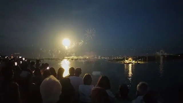 4th of July Fireworks Over Edgartown Harbor Martha's Vineyard